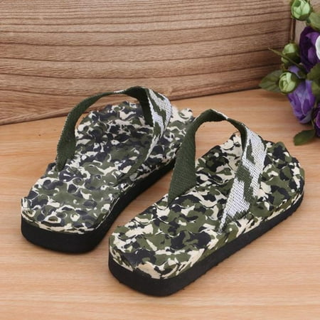 

Summer Savings! Zpanxa Mens Slippers Men Summer Camouflage Flip Flops Shoes Sandals Slipper indoor & outdoor GN44 Flip Flops for Men Green 44