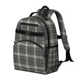 thumbnail image 2 of Brown Blue Checkerboard Checkered Pattern Backpack for School,Cute School Bag,Schoolbag with Adjustable Shoulder Straps & Padded Back,15.25"x11.5"x5.25", 2 of 5