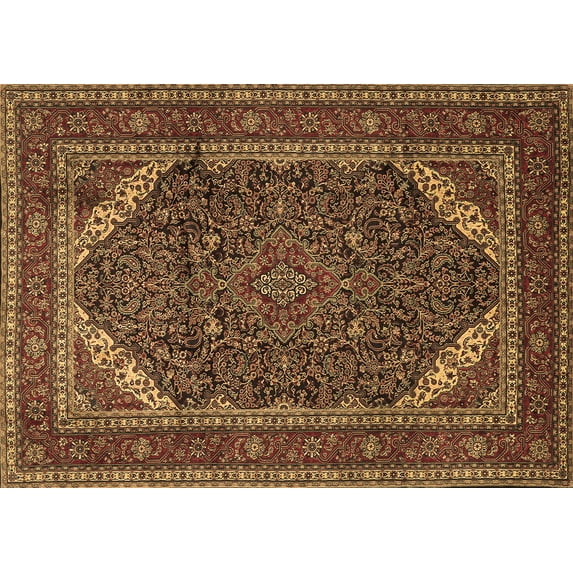 Ahgly Company Indoor Rectangle Persian Brown Traditional Area Rugs, 5' x 8'