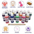 thumbnail image 3 of Color Swell Washable Tempera Paint Set - 2oz bottles of 30 Neon Metallic Classic Colors Perfect Kids Tempera Paints - Plus Three Wooden Brushes, 3 of 9