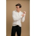 thumbnail image 5 of Men's Cottonique M17773 Long Sleeve Lightweight Cotton Jersey Hoodie (Natural L), 5 of 5