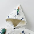 thumbnail image 5 of Lkhaha Jacket For Toddler Girls Baby Boys Dinosaurs Thick Warm Hooded Cloak Button Up Cape Fall Winter Coat Size 18-24 Months, 5 of 7