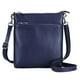 thumbnail image 1 of Bolso bandolera para mujer de piel auténtica azul marino pequeño, 1 of 7