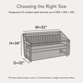 thumbnail image 2 of Covermates Outdoor Bench Cover - 52"L x 32"W x 34"H, 600D Polyester, Rip-Resistant, 2 of 8