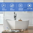 thumbnail image 2 of Cpingao 55" Solid Surface Oval Freestanding Bathtub, Modern Stone Resin Stand Alone Soaking Tub with Overflow and Pop Up Drain, One-Piece Molding Matte White 8828-1400, 2 of 6