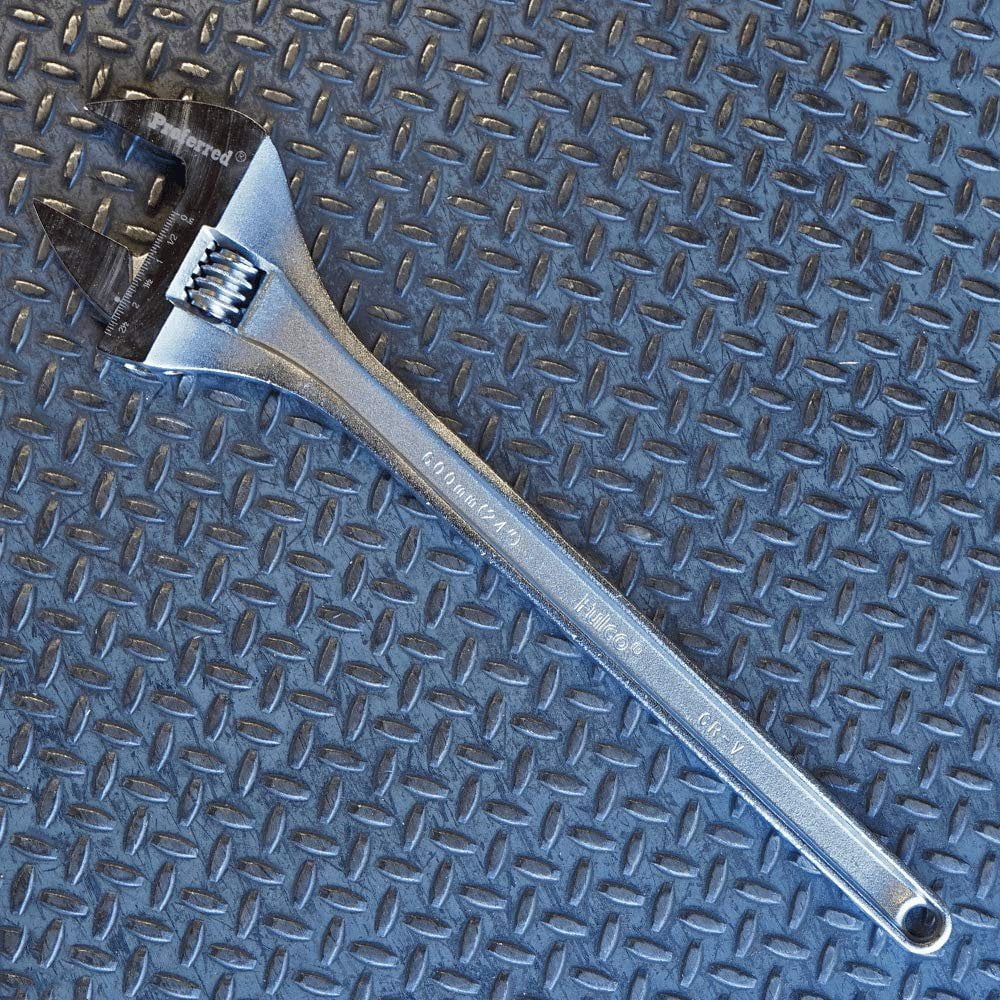 Proferred T05019 Standard Adjustable Wrench, Chrome Finish, 24"