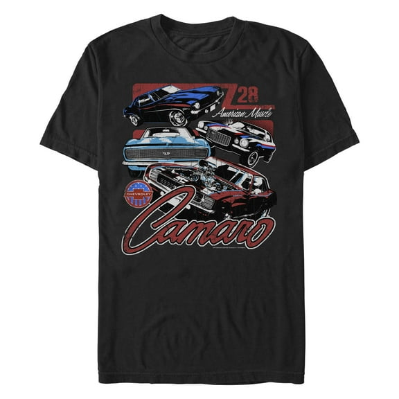 Men's General Motors Camaro Z28 American Muscle Defined Distressed  Graphic Tee Black X Large