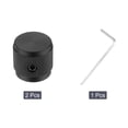thumbnail image 3 of Uxcell 2PCS Guitar Knobs Metal, Volume Tone Control Dome Knobs 1/4" x 5/8" Potentiometer Knobs with Set Screw, Black, 3 of 7