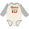 thumbnail image 3 of Inktastic Christmas Santa's Cutest Elf Boys or Girls Long Sleeve Baby Bodysuit, 3 of 5