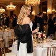thumbnail image 7 of Shawls and Wraps for Evening Dresses, Women Elegant Soft Silky Wraps Sheer Chiffon Wedding Bridal Scarf, Beige, 7 of 7