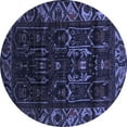thumbnail image 1 of Ahgly Company Indoor Round Persian Blue Traditional Area Rugs, 4' Round, 1 of 4