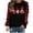 Red, variant on asdoklhq Christmas Clearance under $5, Christmas Gifts for Women Christmas Fashion Women's Casual Long Sleeve Printed Ladies Sweatshirts Tops