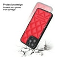 thumbnail image 6 of Dteck Case for Apple iPhone 13 Pro,Stylish Rhombus Pattern PU Leather Shockproof Anti-scratch PC Hybrid Lightweight Phone Cover,Red, 6 of 7
