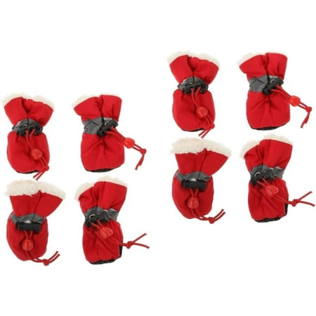 8 pcs Kitten Puppy Cats Footwear Cold/Cover Small Protectors Reflective Cat Paw Slip Shoes - Padded for Anti-Skid Warm Anti Dogs Non-Slip Winter Snow Lovely Pet Protection Boots