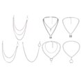 thumbnail image 1 of Ensemble de 7 Chaînes de Pantalons, Chaîne de Pantalon Multicouche, Pendentif Collier avec Verrou, 1 of 10