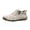Beige, variant on Women Stitched Side Zipper Casual Sneakers Elastic Lace Up Soft Leather Walking Shoes Solid Color Comfort Outdoor Flat Shoes Blue US:10