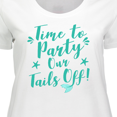 thumbnail image 4 of Inktastic Time to Party Our Tails off with Mermaid Tail on F Women's Plus Size T-Shirt, 4 of 5