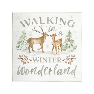 Stupell Industries Winter Wonderland Snow Scene Holiday Painting Unframed Art Print Wall Art, 12 x 12