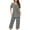 Gray, variant on yievot Womens Capri Pajama Sets Loungewear Short Sleeve Top with Capri Pants Soft Pjs 2 Piece Sleepwear Lounge Sets