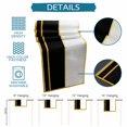 thumbnail image 6 of Modern Black Gold Table Runner - 70 Inch Long Minimalist Geometric Yellow Striped Cotton and Linen Blended Dress Scarves Farmhouse Table Runner for Kitchen Dining, Coffee Table, 13" x 70", 6 of 8