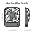 thumbnail image 7 of TOPK 2-Pack 5000mAh Portable Desk Fan, Ultra-Thin, 4-Speed, Quiet Battery-Powered Fan for Home, Office, Outdoor, 7 of 7