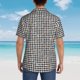 thumbnail image 4 of Balery Black And White Houndstooth Camisas hawaianas de manga corta para hombre, camisas playeras de corte holgado, camisas de vacaciones con botones,XX-Large, 4 of 7