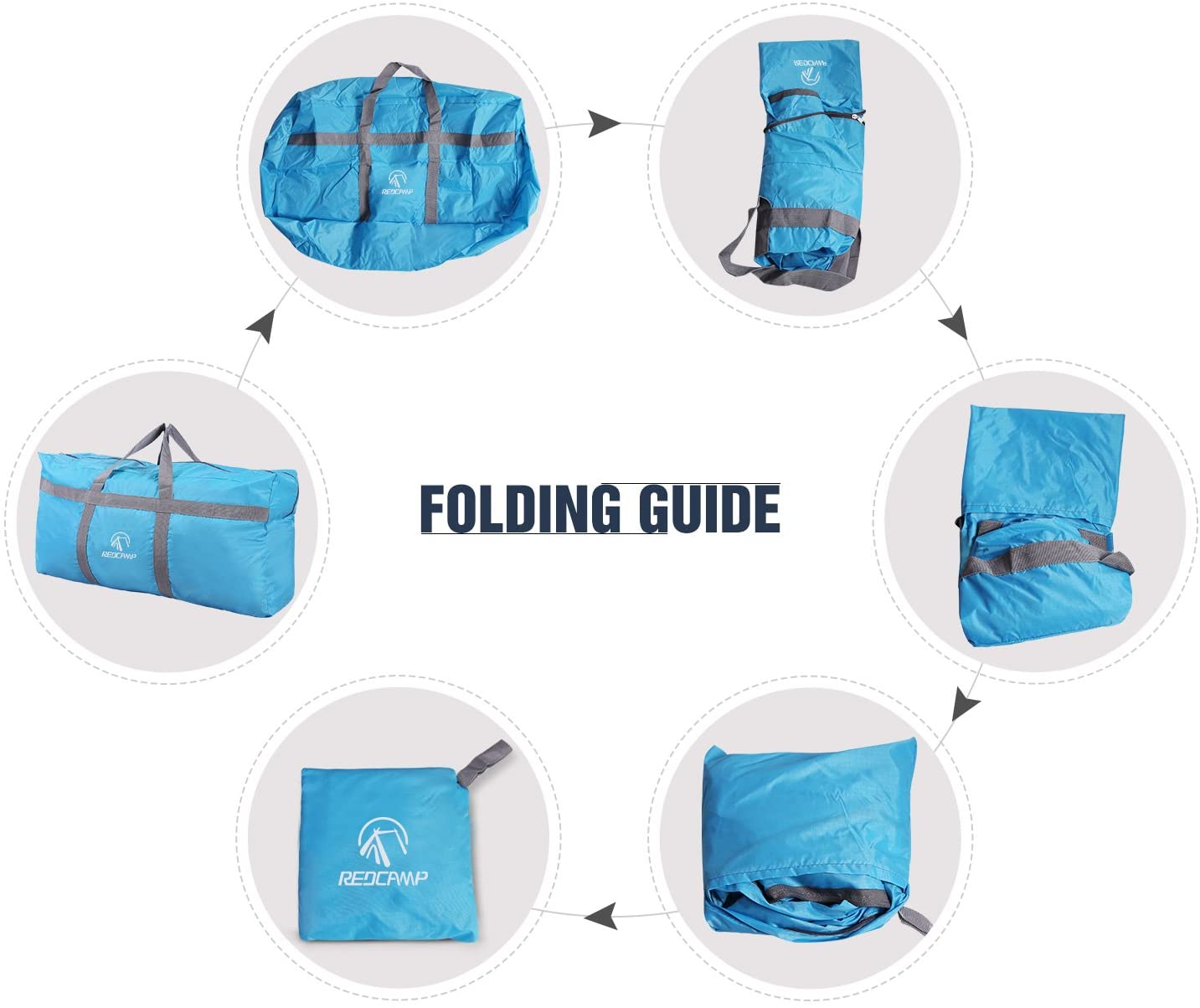 REDCAMP Extra Large 31'' Duffle Bag 96L Blue Lightweight, Waterproof Travel Duffel Bag Foldable for Men Women - image 4 of 9