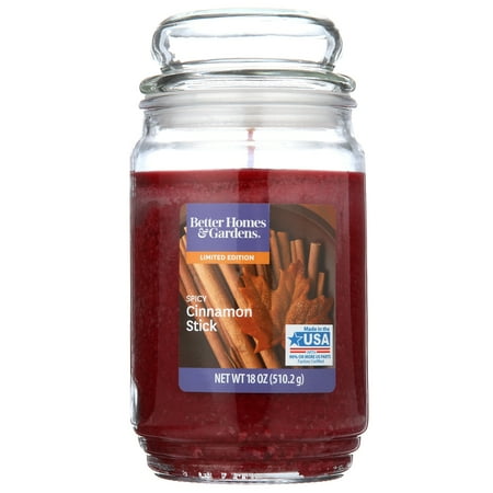 Better Homes & Gardens Spicy Cinnamon Stick Scented Candle, 18 (Best Cheap Scented Candles Uk)