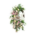 thumbnail image 1 of Couronne Florale de Pâques Lapin de Pâques Couronne de Printemps Joyeuses Pâques Couronne de Porte Couronne de Printemps Décorations Couronne de Porte Couronne d'Entrée Mini Fenêtre, 1 of 8