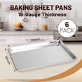 thumbnail image 2 of 6Pack 15"×21" Baking Sheet Pan Aluminum Cookie Sheets, 2 of 8