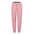 thumbnail image 4 of Valentines Day Women's Sweatpants Petite Length Pockets Pants Casual Workout Athletic Joggers Drawstring Waist Sweat Pants, 4 of 5