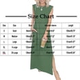 thumbnail image 2 of asdoklhq Summer Dresses Plus Size Dresses Womens Solid Color and Linen Dress Green 2X, 2 of 2