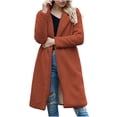 thumbnail image 1 of Verugu Winter Jackets for Women, Women's Oversized Winter Warm Coats, Women Long Sleeve Open Front Loose Solid Blouse Coat Blouse Overcoats Outwear Coats Gold XL, 1 of 6