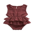 thumbnail image 1 of Baby Girl Sleeveless Ruffle Romper Dress, 1 of 6