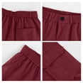 thumbnail image 5 of Dwellite Big and Tall Pants for Men Casual Bermuda Cargo Pant with Pockets Comfort Trousers 2026 Wine 2XL, 5 of 6