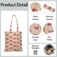thumbnail image 4 of Retro Crab & Palm Tree Print Shopping Tote - Durable Machine Washable Bag for Travel & Groceries, 4 of 5