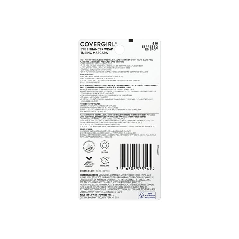 COVERGIRL Eye Enhancer Wrap Tubing Mascara - 810 Espresso Energy