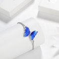 thumbnail image 3 of Sterling Silver Blue Butterfly Bracelet Sapphire September Birthstone Bracelets Jewelry Crystal Women Birthday Mother's Day Gifts Juwaliy, 3 of 7