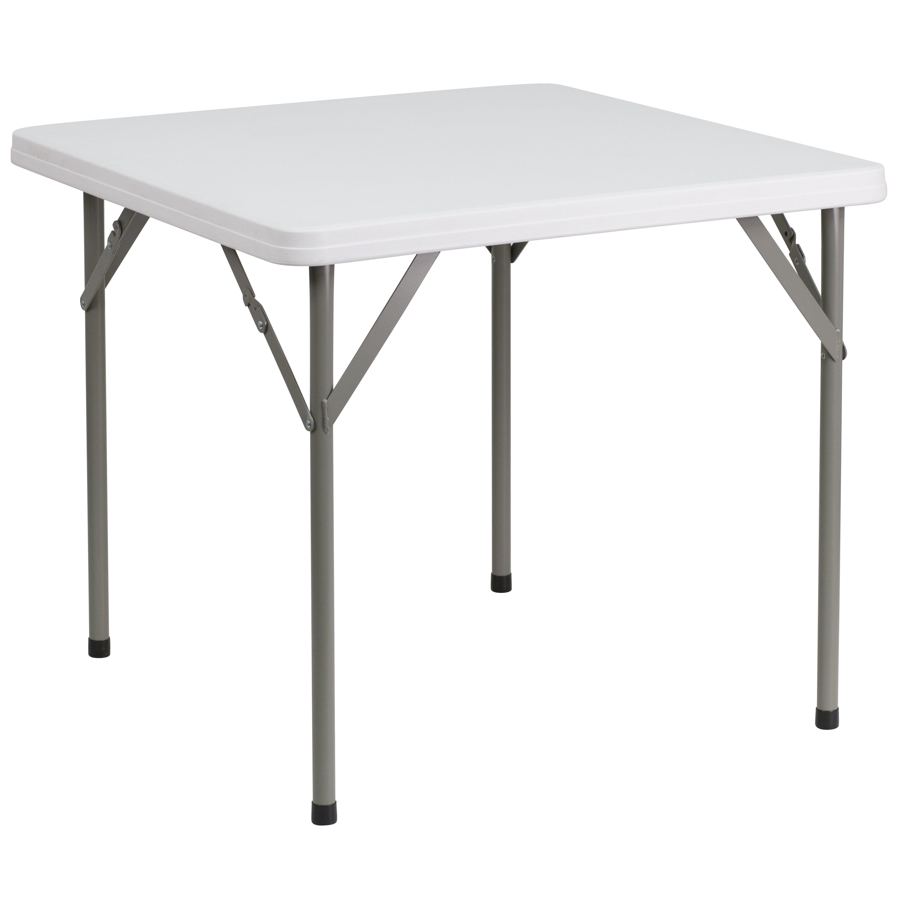 Flash Furniture 34 Square Granite White Plastic Folding Table