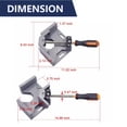thumbnail image 2 of iMeshbean Corner Clamp,90 Degree Right Angle Clamp,Single Handle Aluminum Alloy Quick Square Clamp with Adjustable Swing Jaw for Welding DIY Woodworking,Photo Framing (4 PACK), 2 of 7