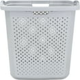 Home Logic XL Lamper Plastic Laundry Basket 2.5 Bushel, Soft Silver