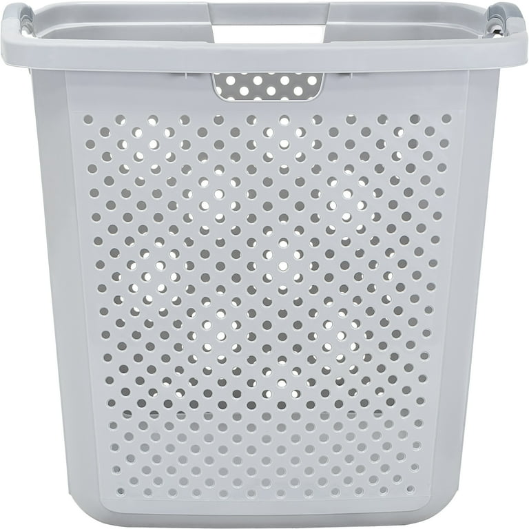 2 X 67L FOLDING COLLAPSIBLE LAUNDRY BASKET CLOTH WASHING SPACE SAVING POP  UP BIN