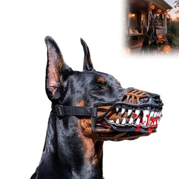 Halloween Dog Muzzle Costume, Monster Dog Mask with Adjustable Straps, Spooky Pet Costume Accessory for Dogs, M/L/XL Sizes for Halloween Parties & Photos