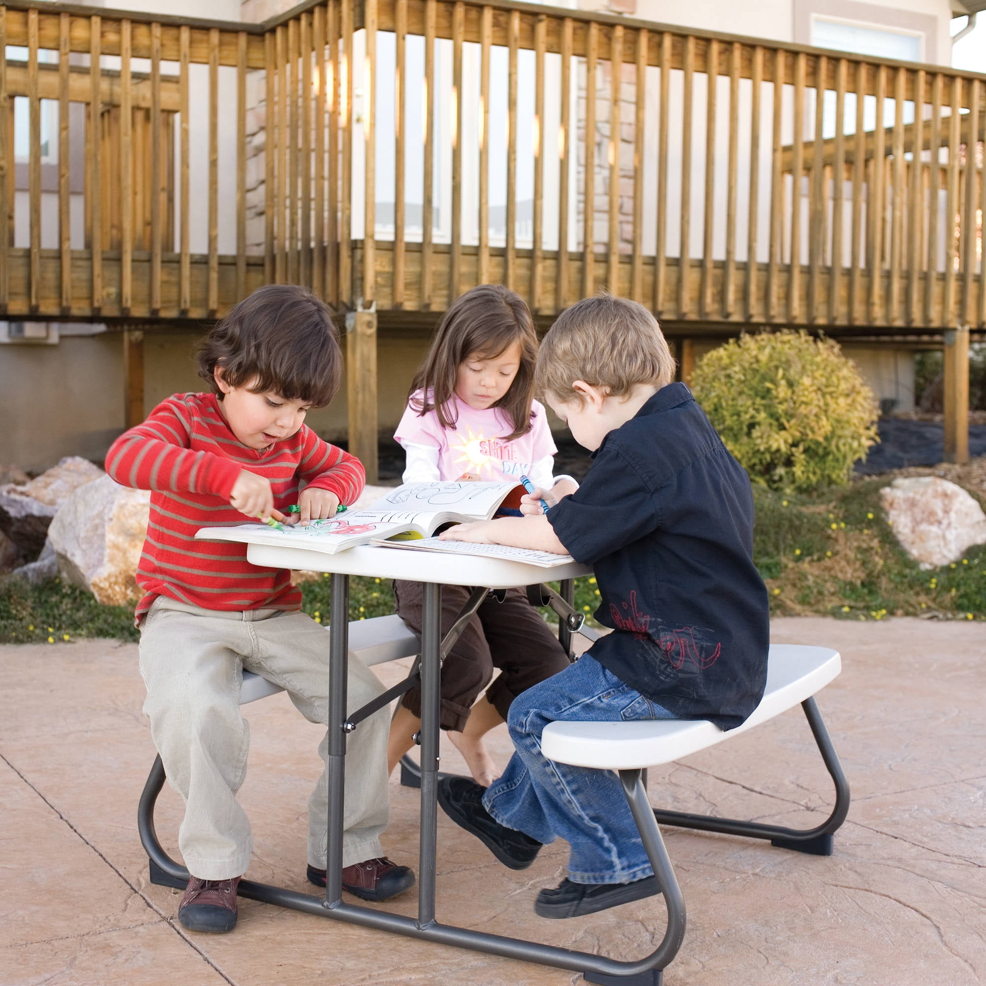 Lifetime Kid's Picnic Table, Almond - 2