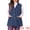 Dark Blue, variant on DARING DIVA Women's Plus Size Lapel Sleeveless Lightweight Suede Vests 3X Dark Blue