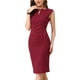 thumbnail image 4 of Vestido de tubo sin mangas para mujer Inspire Chic, vestido profesional de oficina, talla XL, burdeos, 4 of 7