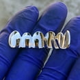 thumbnail image 5 of Real Solid 925 Sterling Silver Rainbow Color Grillz Hip Hop Grills Six Top Row Teeth Grills, 5 of 9