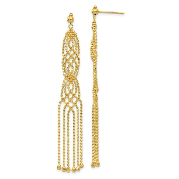 14K Yellow Gold Earring Drop & Dangle Women'S 67 mm 9