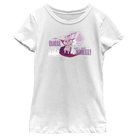 Girl's DC League of Super-Pets I Am Lulu and I Said Kneel Graphic Tee White X Large