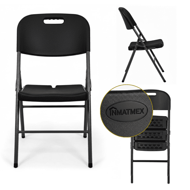 Silla Negra Plegable Lifetime Inmatmex 10pz Ideal Para Jardín y Negocios